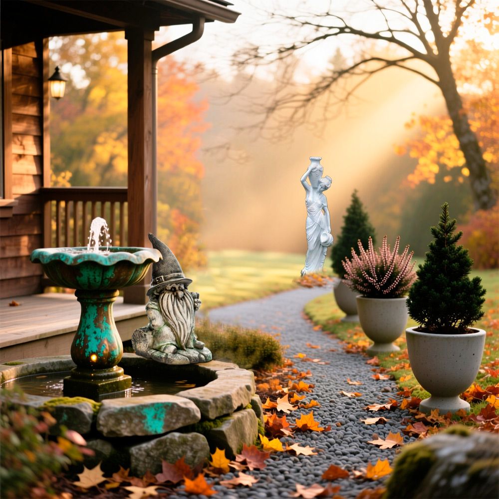 Осенний декор сада в ноябре